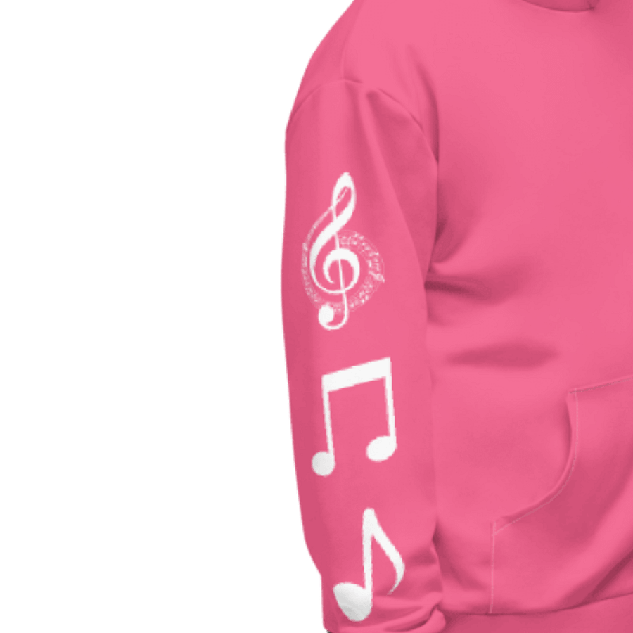 Band Geeks Rule Bass Clef Hoodie | Pink product image (6)