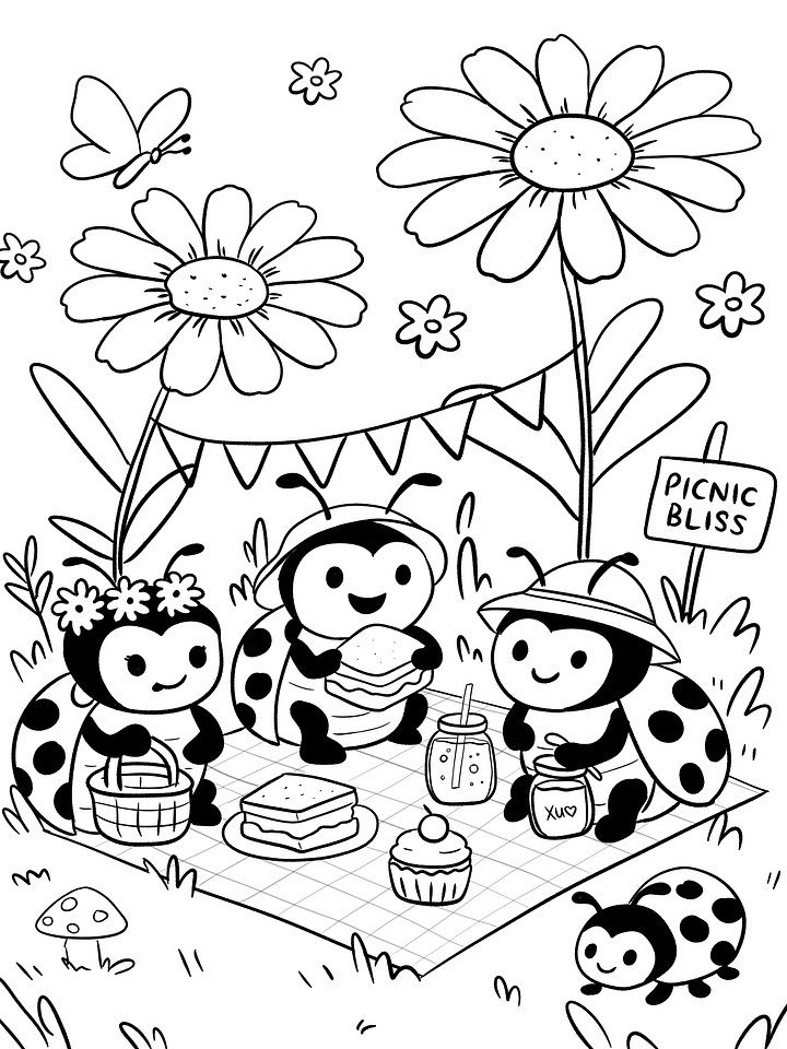 Picnic Bliss Coloring Page- June Reward product image (1)