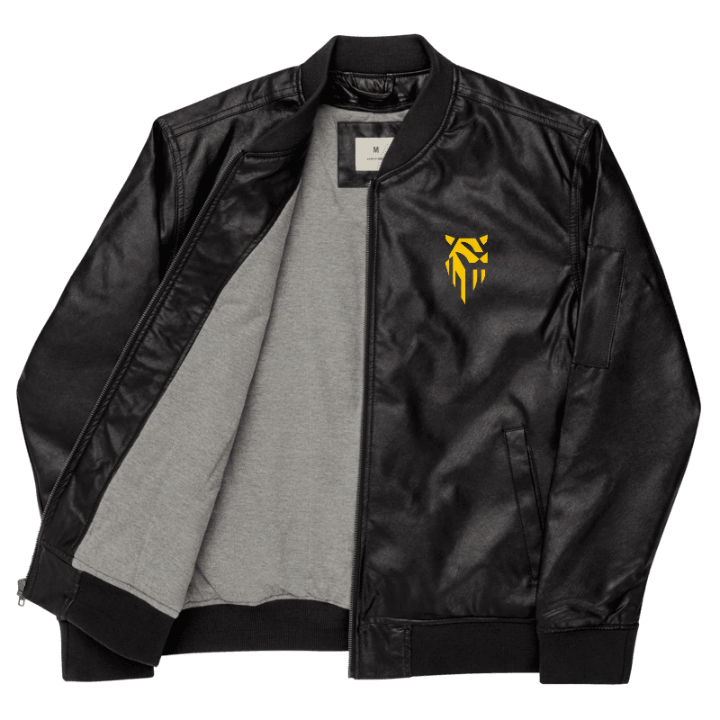 Faux Leather Bomber Jacket product image (3)