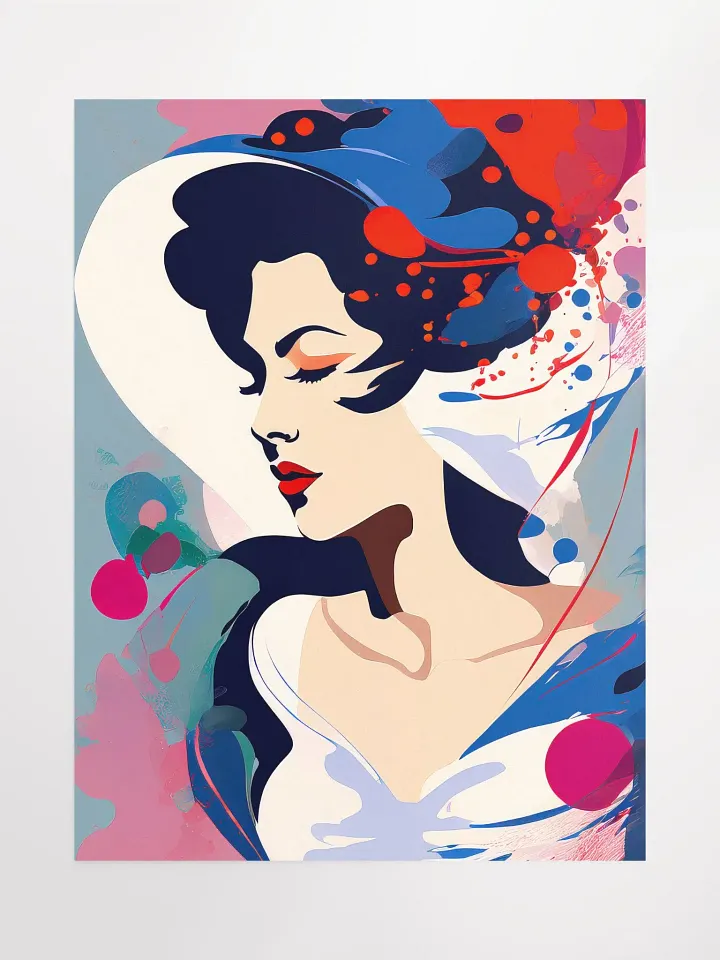 Abstract Woman v6 - Vintage Style Poster - Girly - Medium Size 18x24 Inches product image (1)