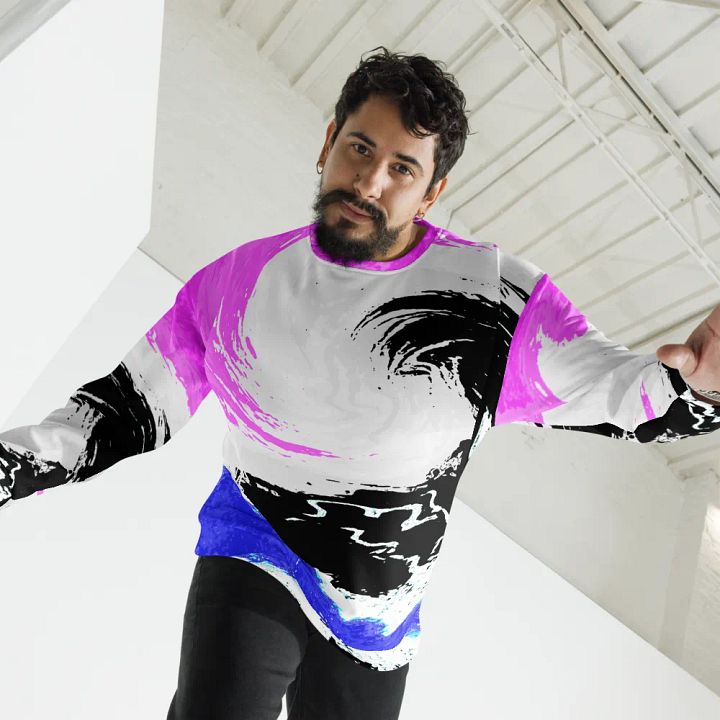Abstract Colourful Swirling Melting Forest Unisex Sweatshirt product image (2)