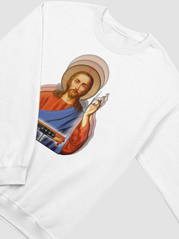 The Holy Theremin by Frank Fonik Techno EDM Classic Crewneck Sweatshirt product image (1)