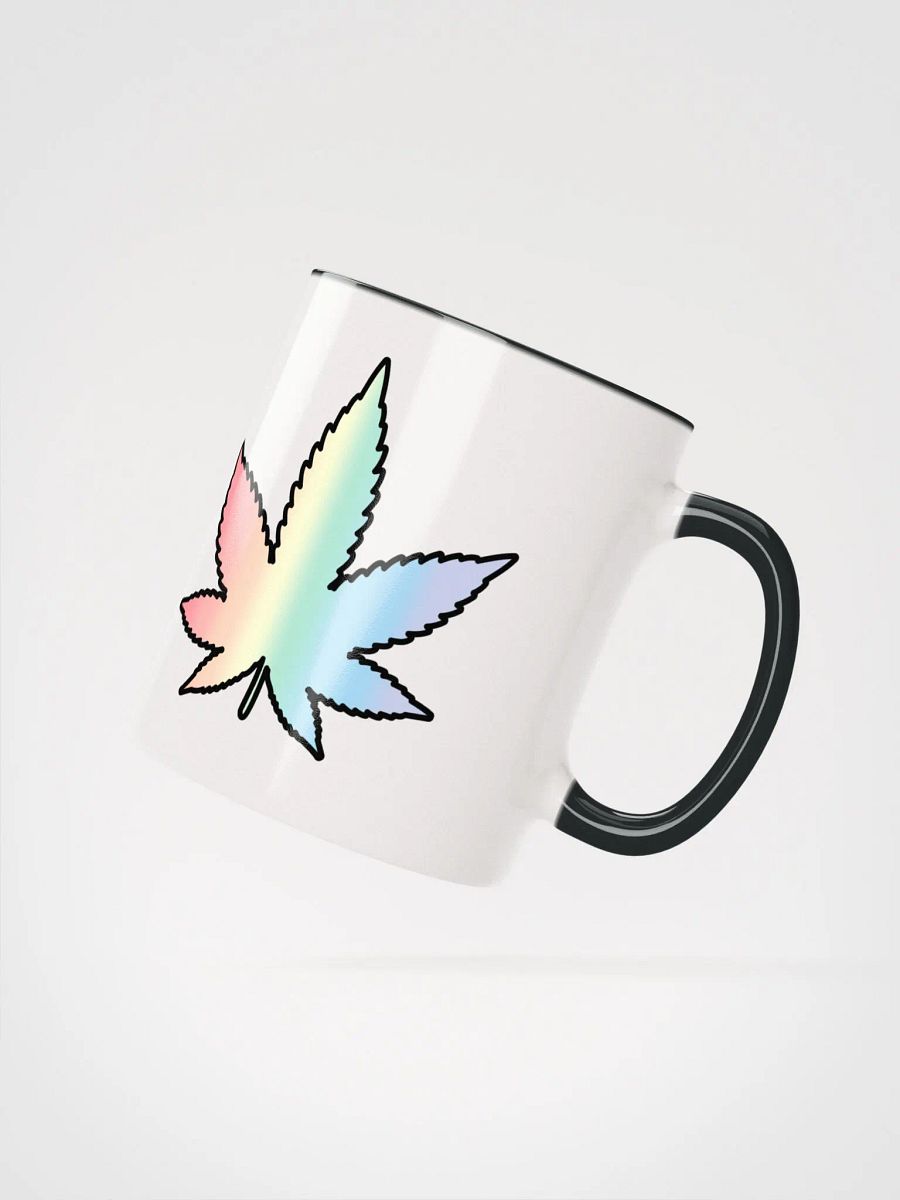 Pastel Rainbow Weed Leaf Mug product image (2)