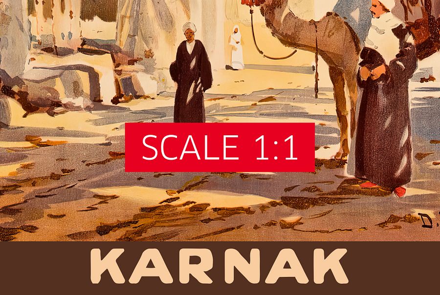 Egypt, Karnak, 1930 — retro vintage travel poster product image (4)