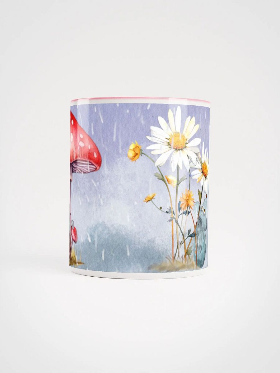 Passing Clouds: Weathering the Storm Ceramic Mug | 11oz & 15oz Nature-Inspired Coffee Mug | Whimsical Mouse & Cat Design product image (5)