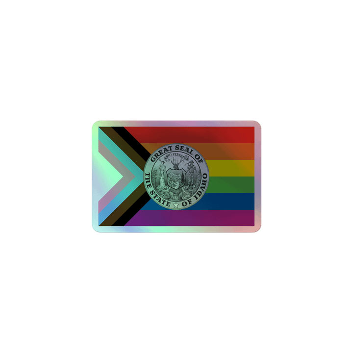 "PROGRESS IDAHO FLAG" holo sticker product image (1)