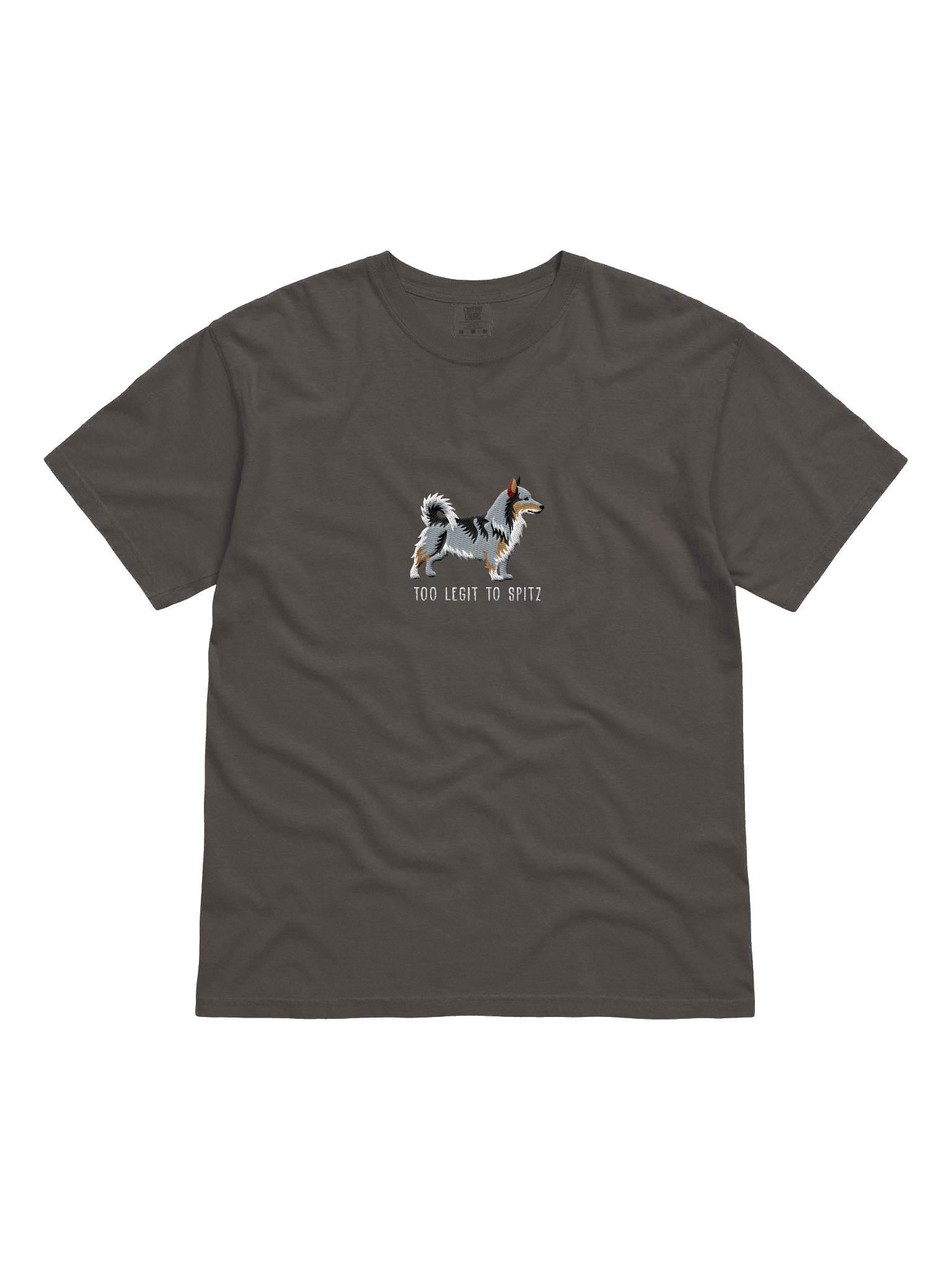 Too Legit to Spitz T-Shirt(Embroidered) of a Swedish Vallhund(Brownish Gray) product image (2)