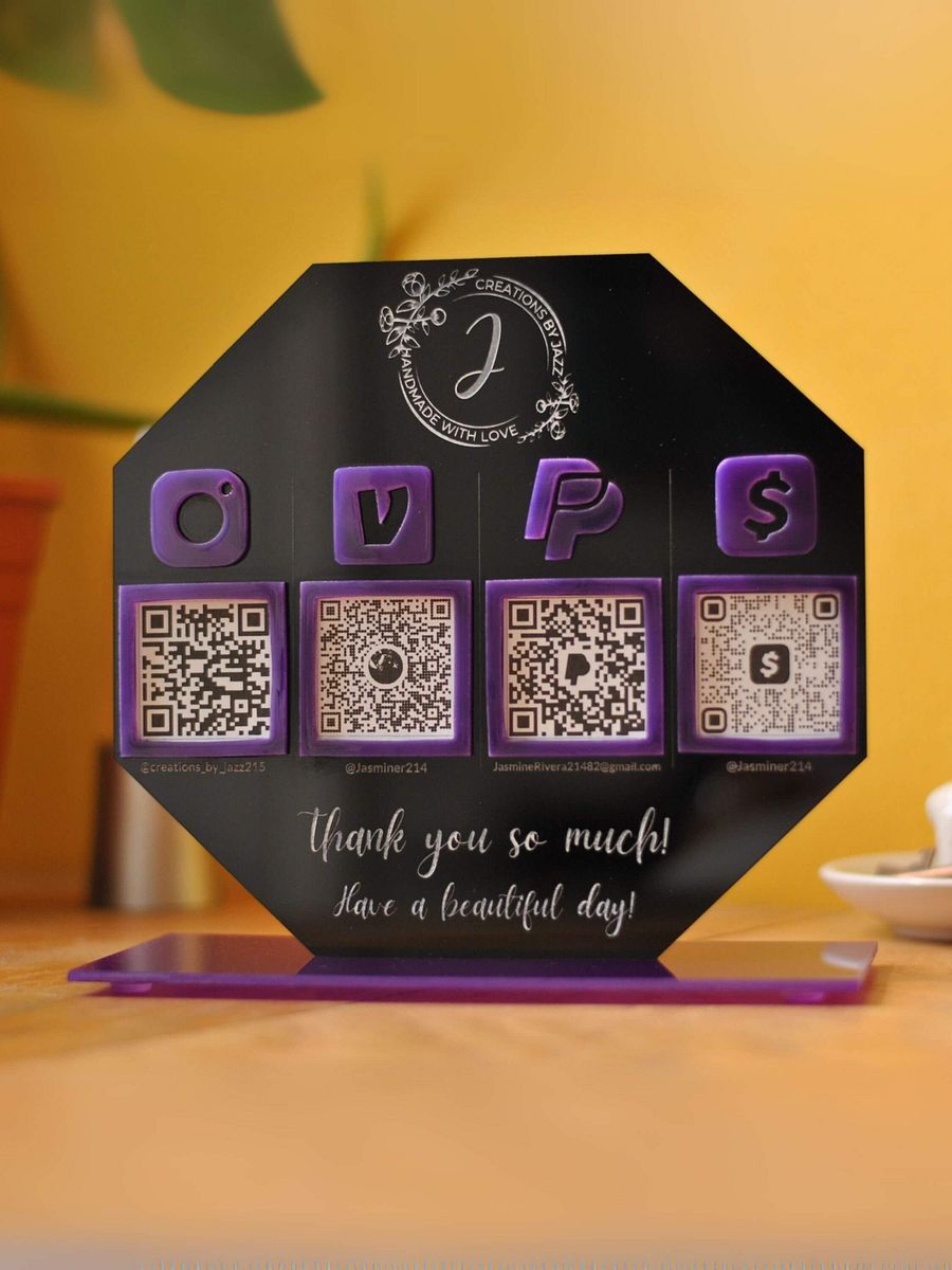 DIY QR Code Sign Template – Laser Cut SVG & XCS product image (3)