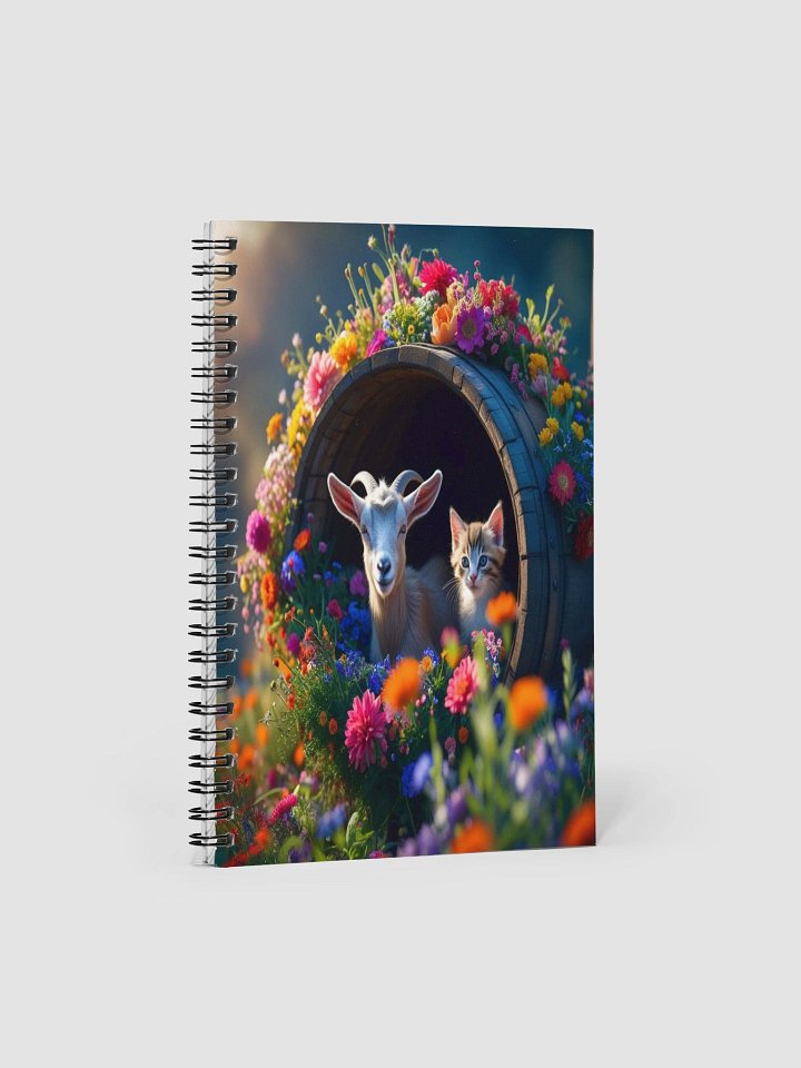 Floral Barrel Hideaway Spiral Notebook product image (1)