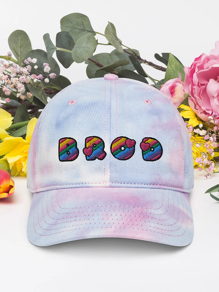Bród Meaning Pride - Tie-Dye Embroidered Irish / Gaeilge / Gaelic Dad Hat for PRIDE 🏳️‍🌈 product image (1)