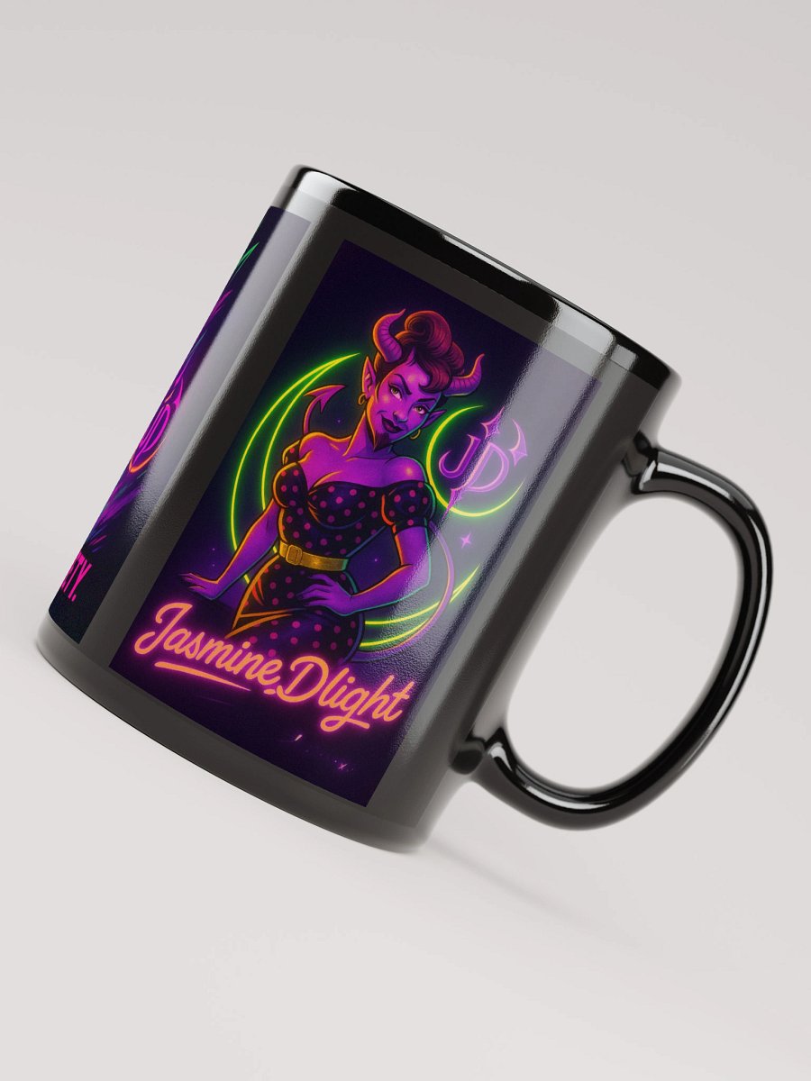 Not Built for Polite Society Mug – Jaz the Neon Brightmare | Neon Queer Rebel Coffee Cup product image (4)
