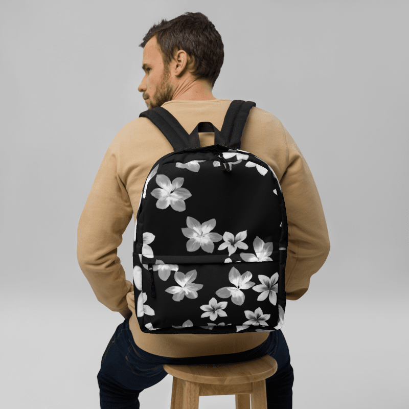 Volcanic Ash Translucent Caribbean Flower Print Backpack product image (3)