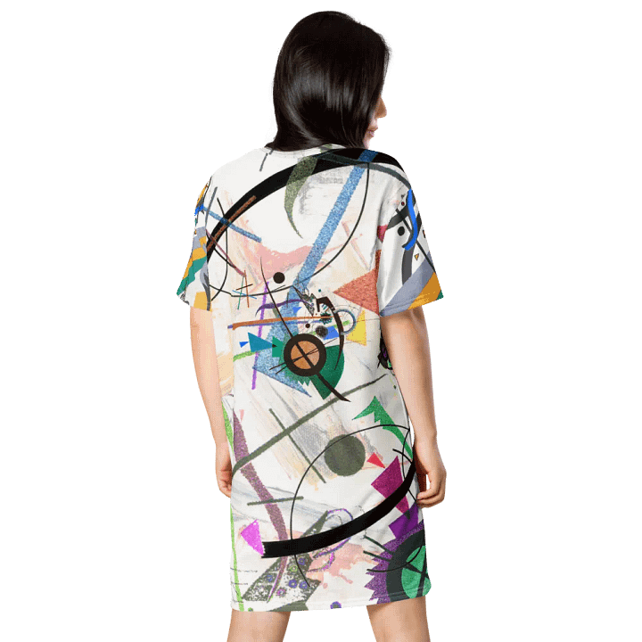 Abstract Lithographic Pattern Design T-shirt Dress - v4 product image (1)