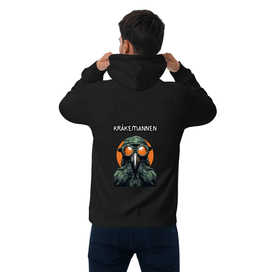 Unisex Eco Raglan Hoodie 🖤 THE NORWEGIAN CROW MAN product image (1)