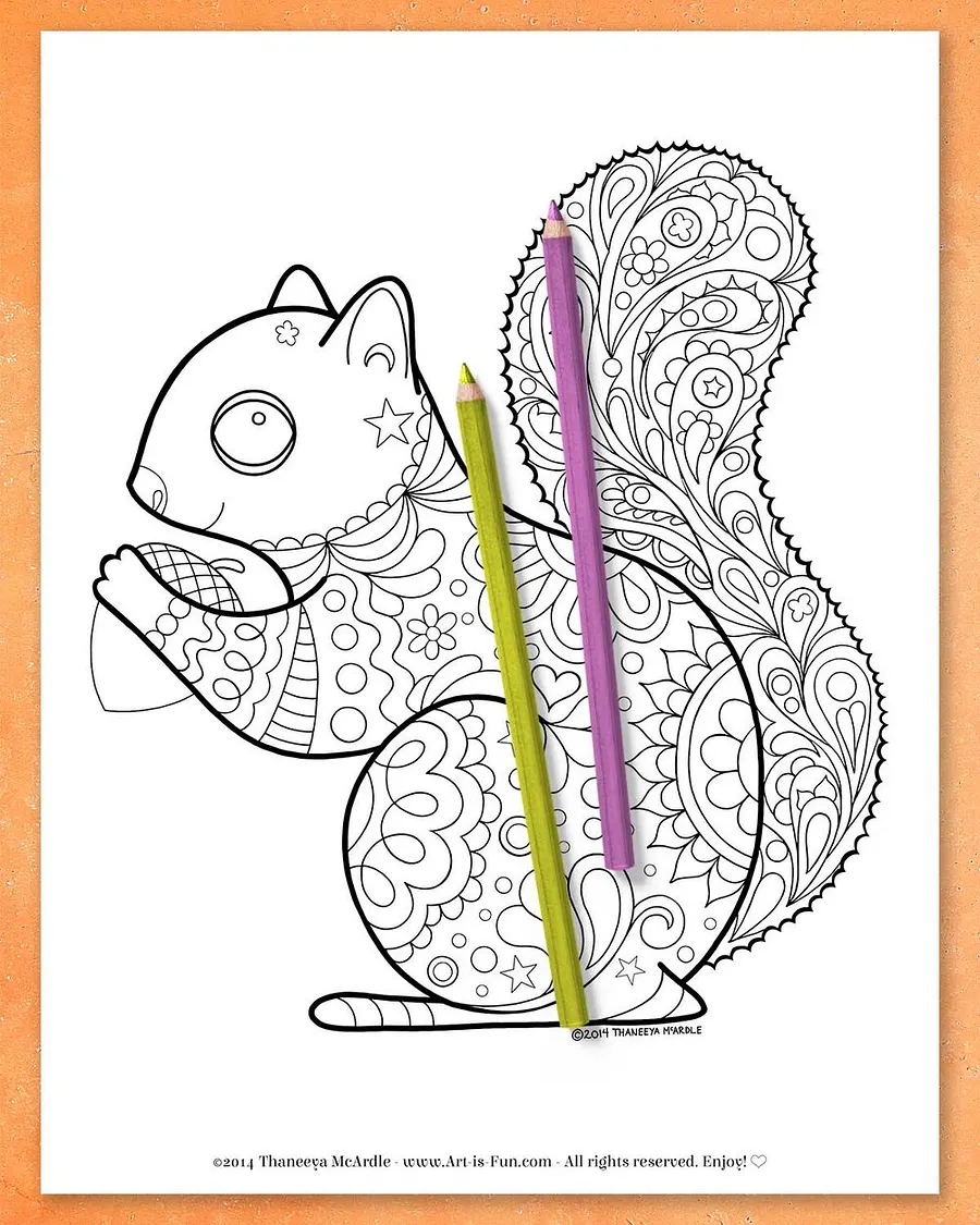 Groovy Animals Coloring Pages Thaneeya
