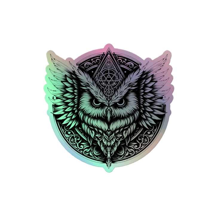 White Owl Holographic Sticker product image (2)