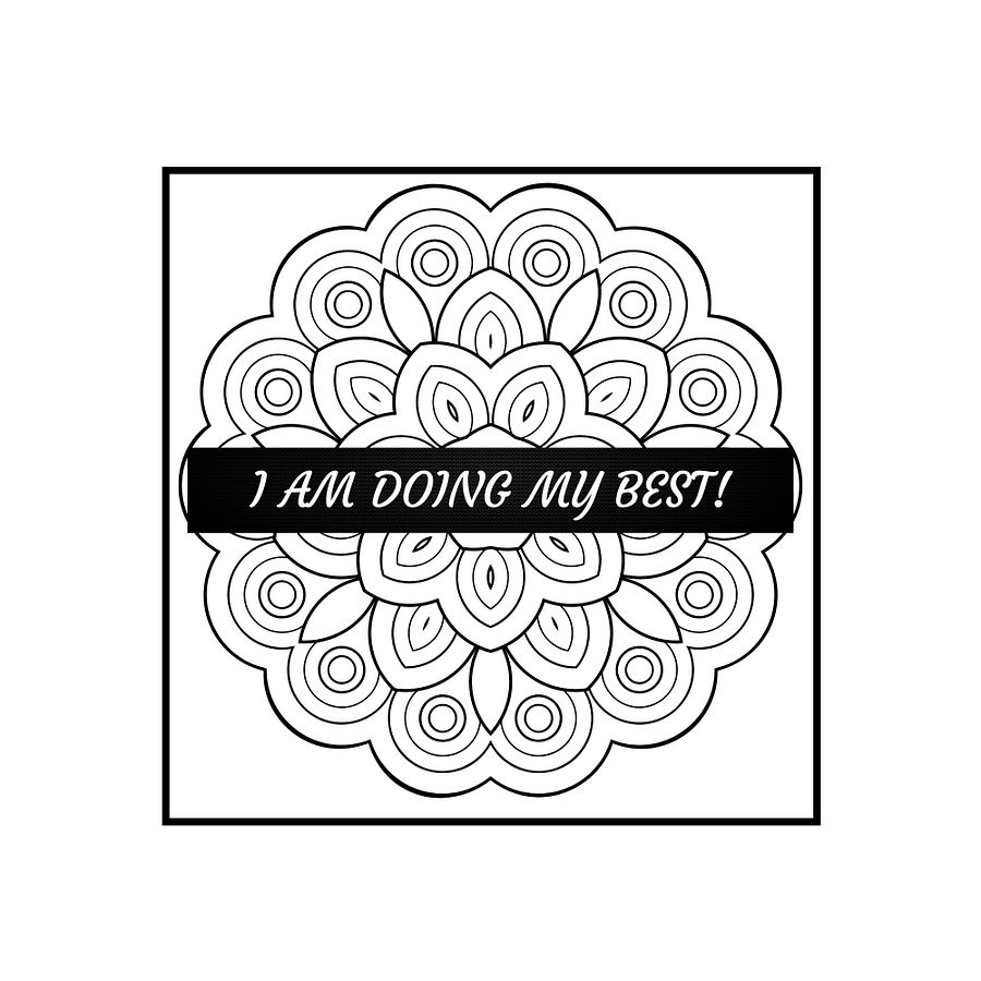 Digital Positive Affirmation Adult Coloring Book for Women 8.5x11 product image (9)