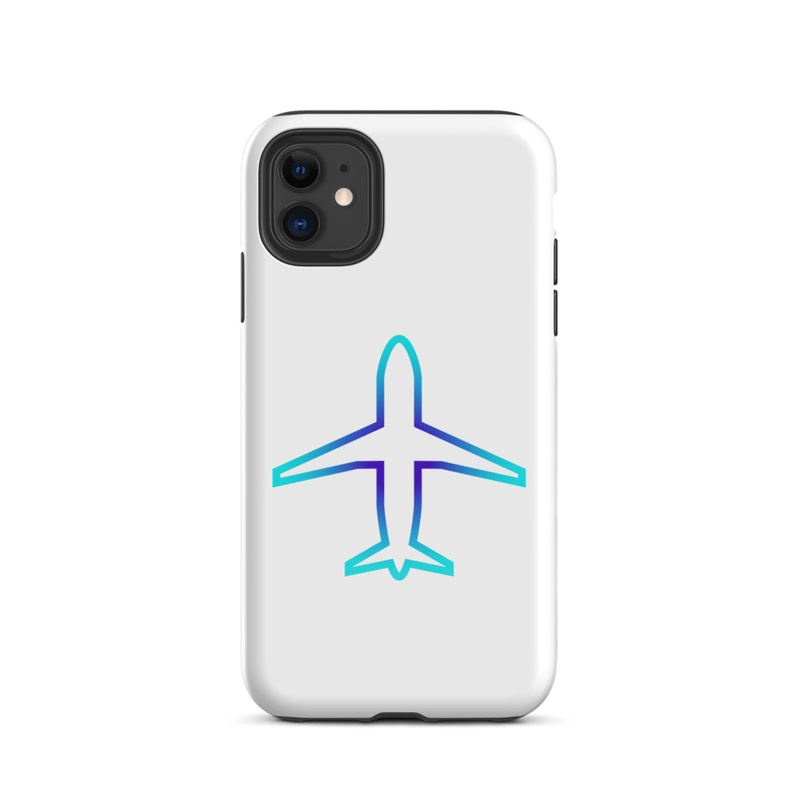 Blue Gradient Outline Tough iPhone Case product image (1)