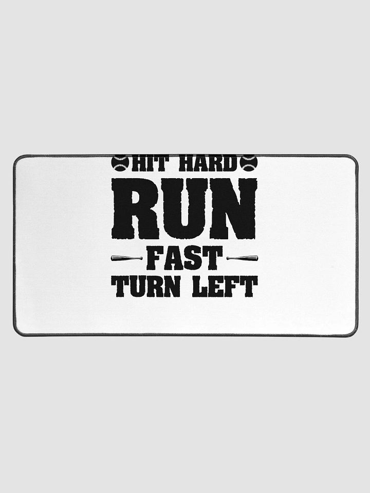 Hit Hard Run Fast Turn Left Baseball product image (1)