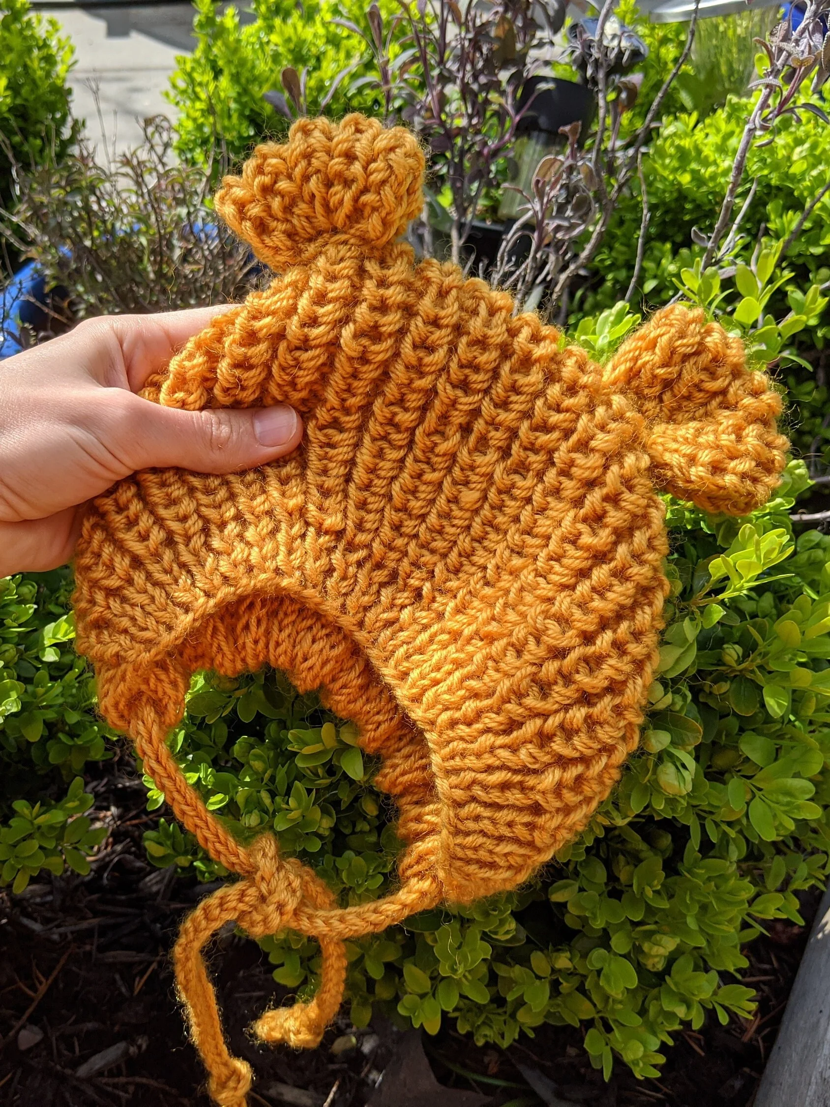 Spikelet Baby Bonnet with Ears Knitting Pattern product image (2)