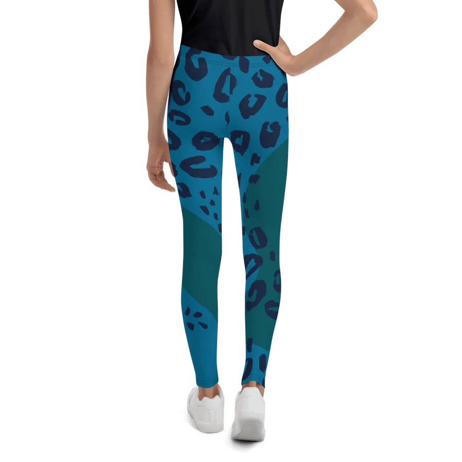 Blue Camo Dreams Youth Leggings product image (4)