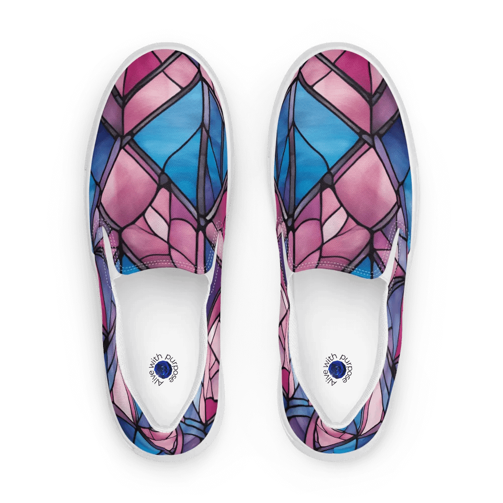 Geometric Glow Men's Slip-On Canvas Shoes product image (2)