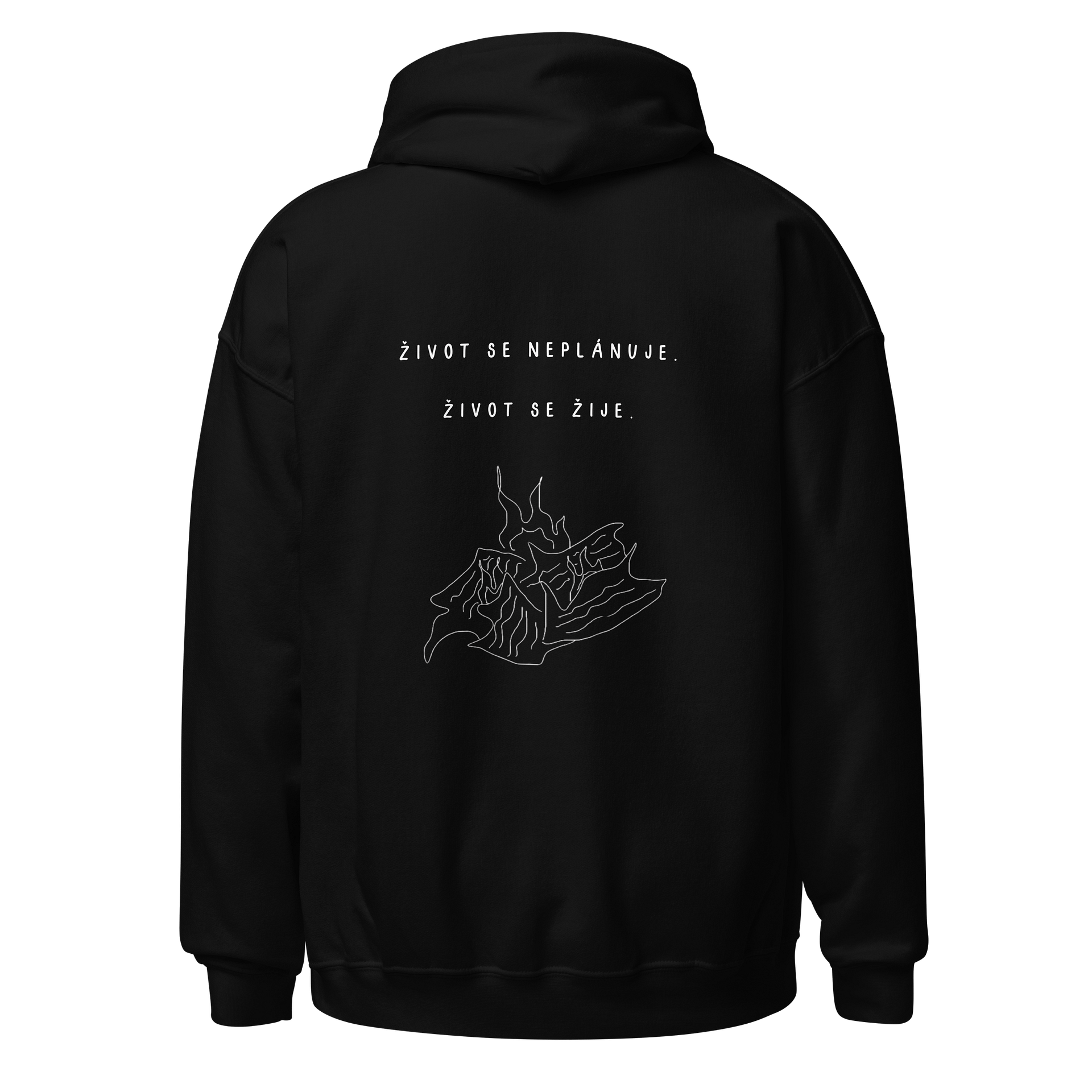 Život se žije Black Hoodie product image (1)