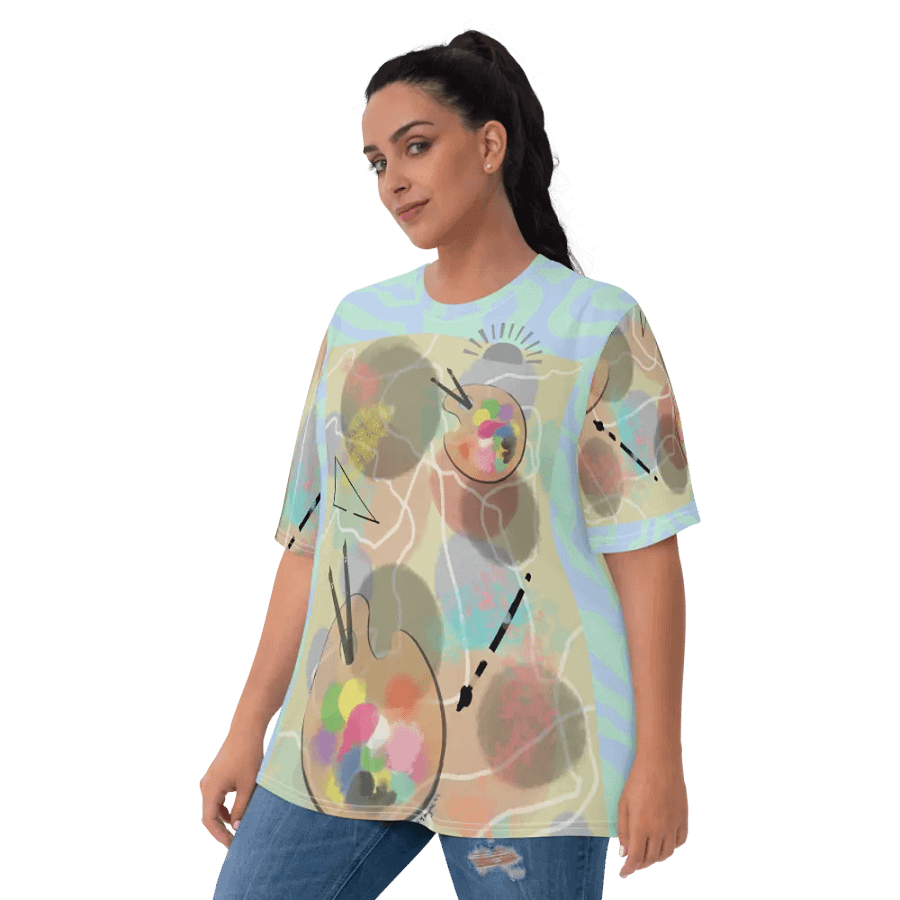 AbstractWear #3 Women's Crew Neck Tee/Pastels product image (3)