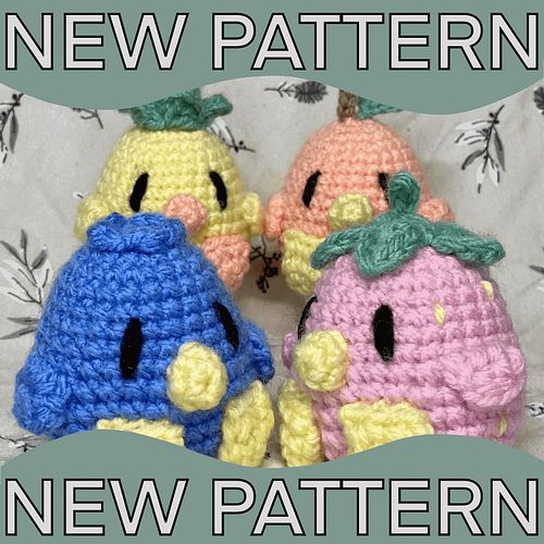 The fruity chicks pattern is finally here!
With instructions for over 10 cute little chickies, and endless possibilities for ...