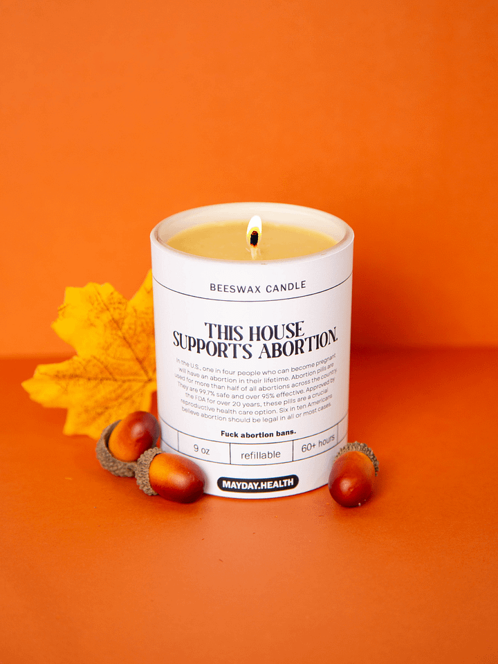 This House Supports Abortion | scented beeswax candle product image (1)