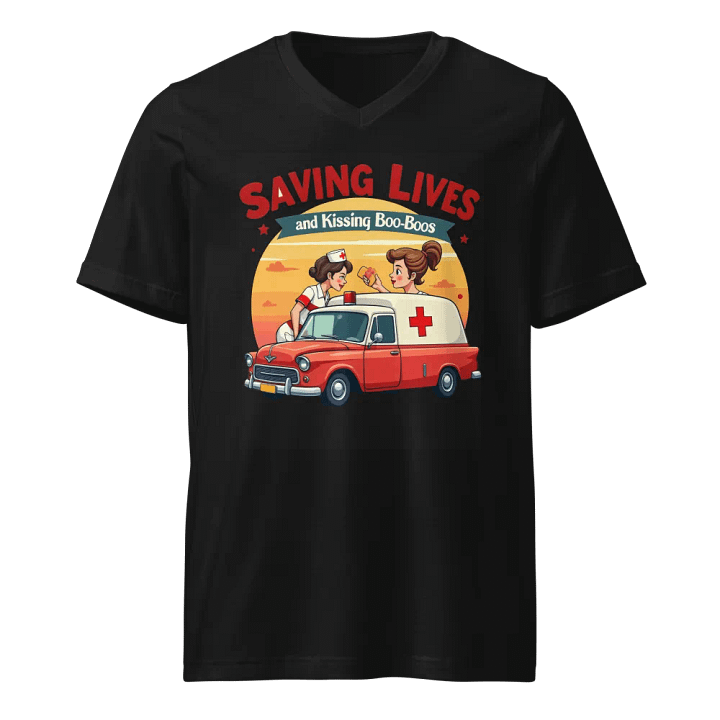 Saving Lives and Kissing Boo-Boos Nurse v-neck tee product image (1)