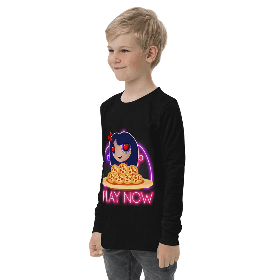 Youth Pizza Gamer Long Sleeve Top product image (3)