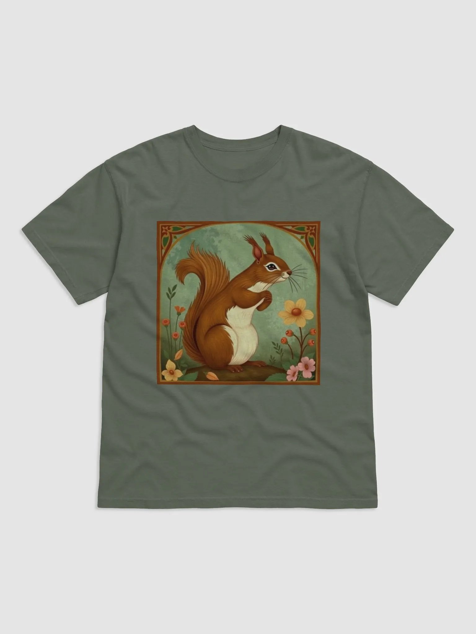 Ultimate Comfort: Garment-Dyed Cotton T-Shirt Art Nouveau Style product image (1)