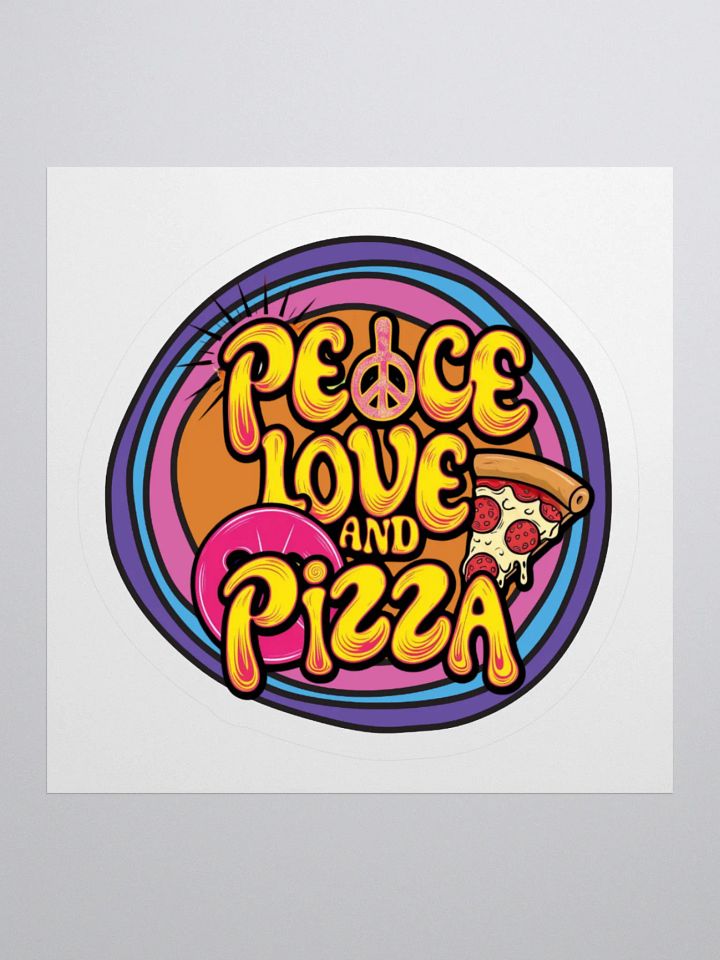 Peace, Love, and Pizza Kiss-Cut Stickers product image (2)