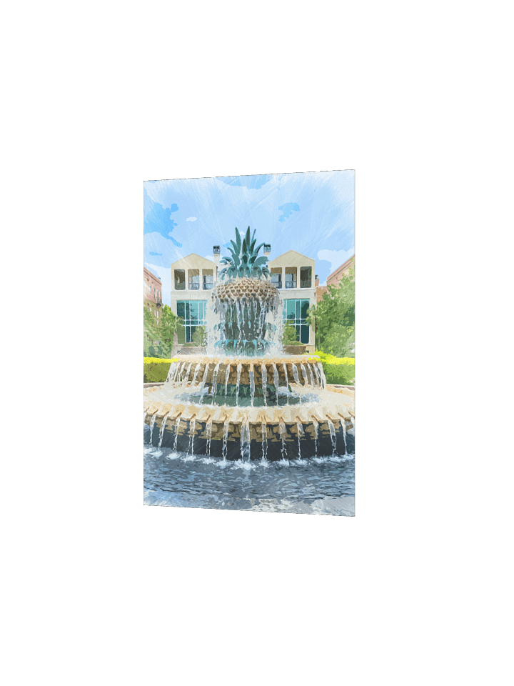 Charleston Pineapple Fountain Watercolor Poster product image (5)