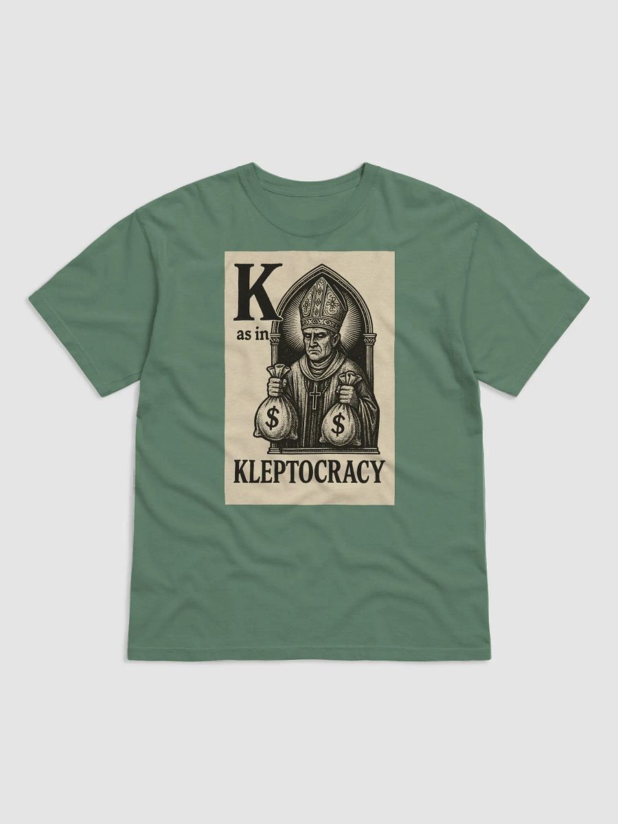 K as in kleptocracy t-shirt product image (1)