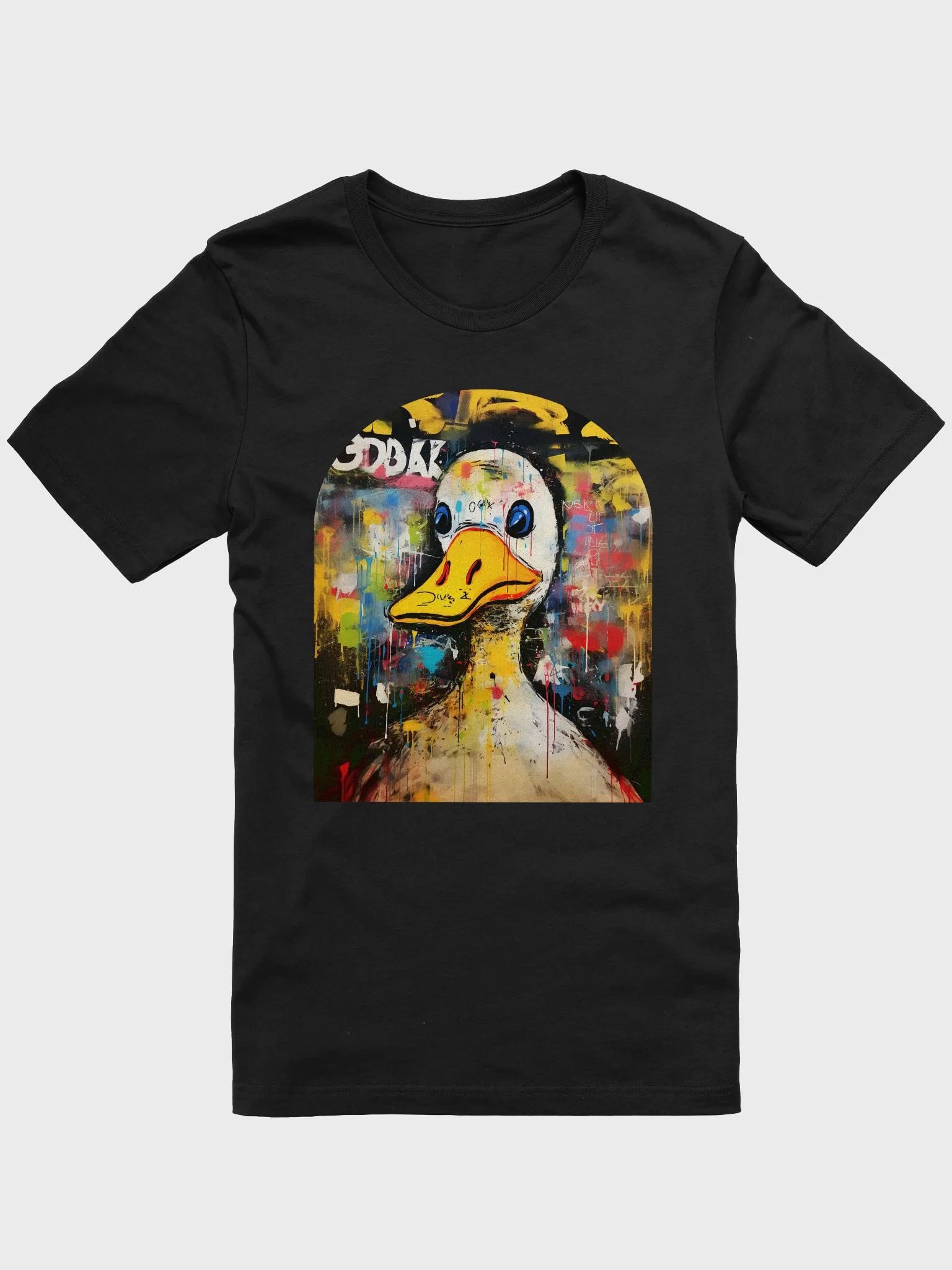 Colorful Duck Street Art Graphic T-Shirt product image (3)