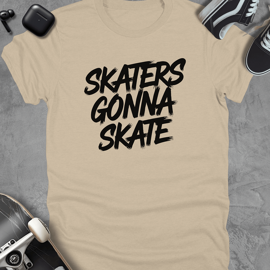 Skaters gonna skate (Black), Skateboarding t-shirt, Unisex product image (2)