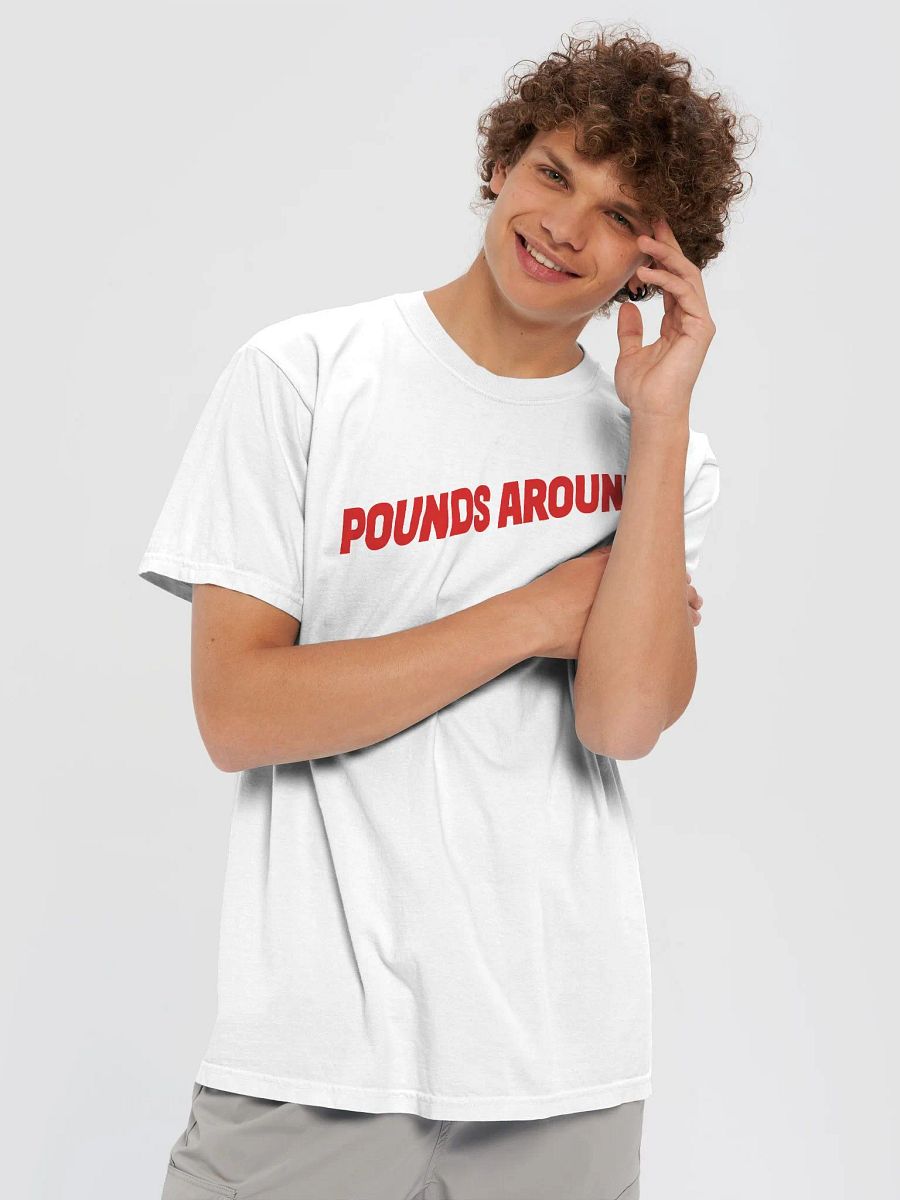 POUNDS AROUND WHITE AND RED SHIRT product image (5)