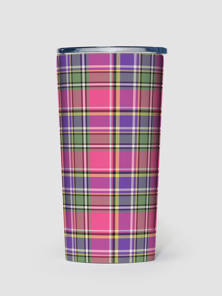 Pink and Purple Vintage Plaid Travel Tumbler product image (2)