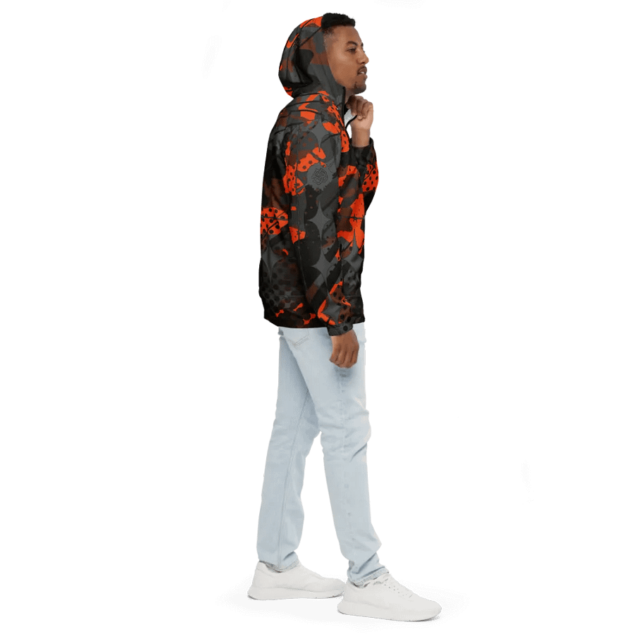 Glitch camo (jätkä) windbraker, orange grey and black product image (5)