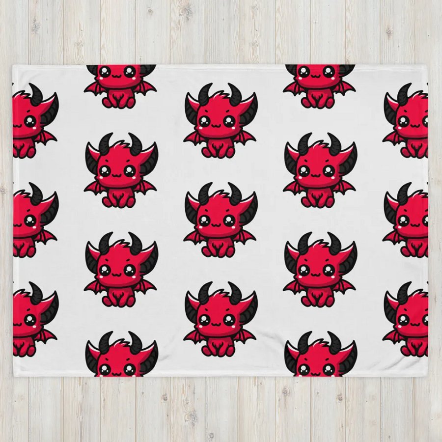 Mythical Devil Bat Throw Blanket product image (4)