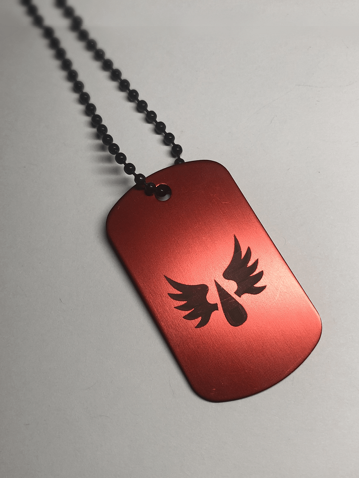 ANGELS - Engraved Dog Tag Pendant Necklace product image (1)