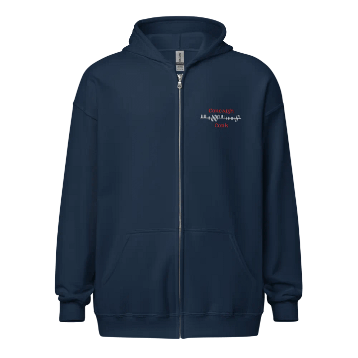 Cork/Corcaigh, Orthodox Style Ogham, embroidered Zip Hoodie product image (13)
