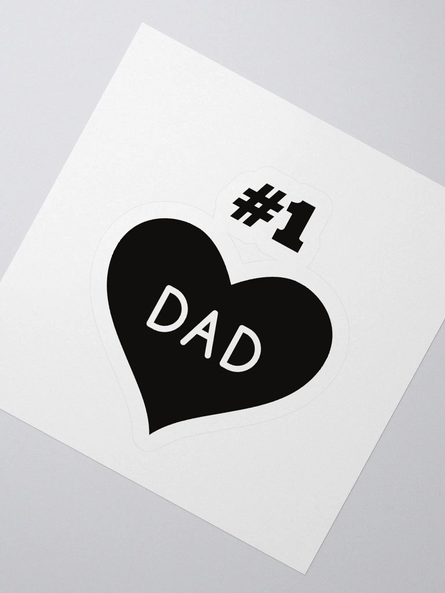DAD #1 Heart Kiss Cut Stickers product image (6)