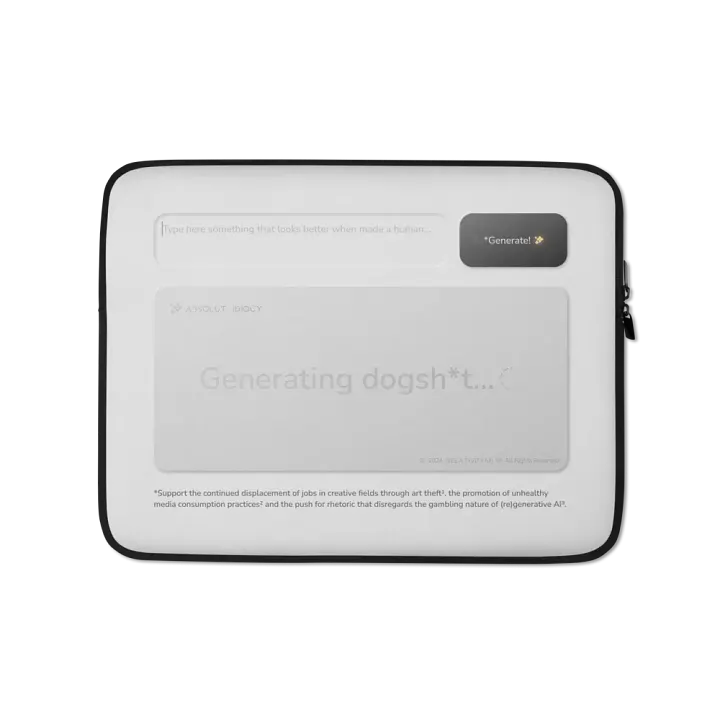Absolut Idiocy Laptop Sleeve product image (1)