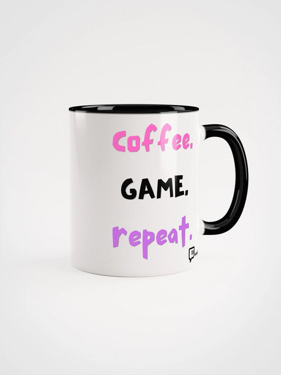 coffee. GAME. repeat. Coffee Cup w/ logo product image (1)