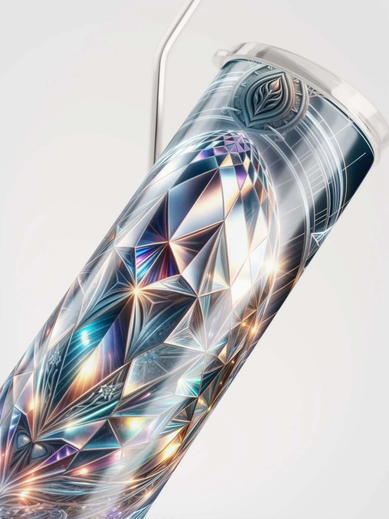 Stainless Steel Tumbler: Celestial Crystalline Bloom product image (8)