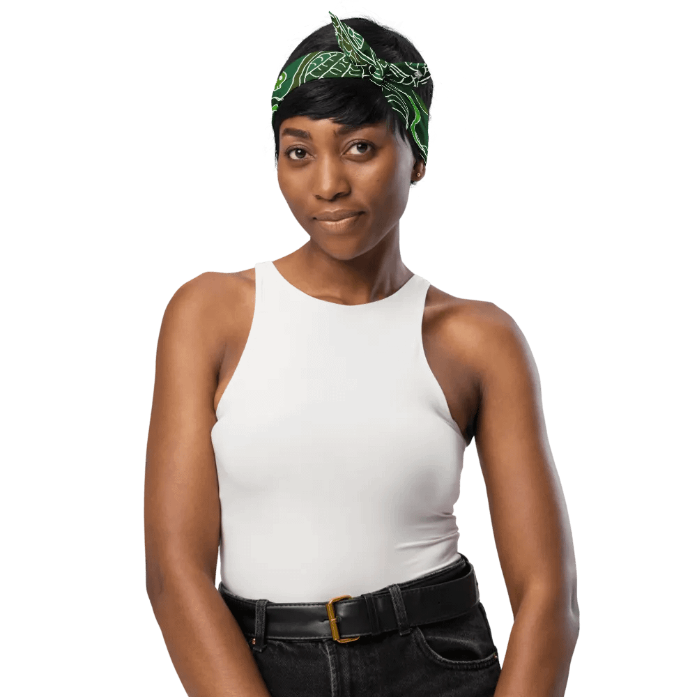 Skulls x Love Bandana Green (21