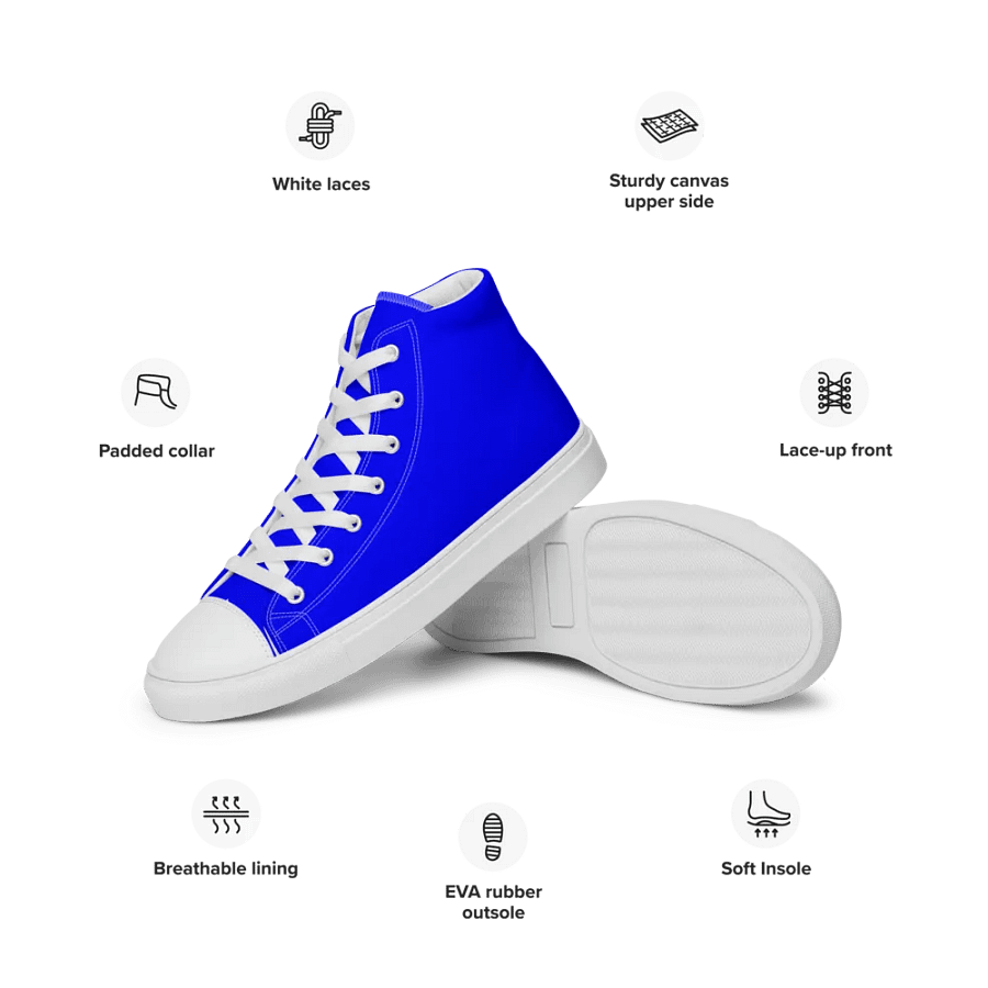 Ladies high top canvas sneakers product image (4)